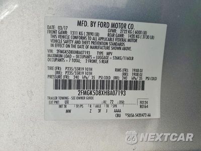 Zdjęcie 13 z 13 samochodu: 2017 FORD FLEX LIMITED VIN:2FMGK5D8XHBA07193 - miniatura