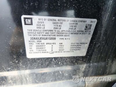 Zdjęcie 13 z 13 samochodu: 2018 CHEVROLET EQUINOX LT VIN:2GNAXJEV0J6132699 - miniatura