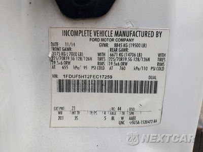Zdjęcie 12 z 12 samochodu: 2015 FORD F550 VIN:1FDUF5HT2FEC17259 - miniatura