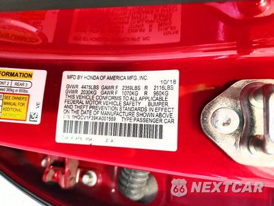 Zdjęcie 12 z 12 samochodu: 2019 HONDA ACCORD SPORT VIN:1HGCV1F39KA001569 - miniatura
