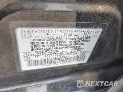 Zdjęcie 13 z 13 samochodu: 2018 NISSAN SENTRA S VIN:3N1AB7AP6JY337432 - miniatura