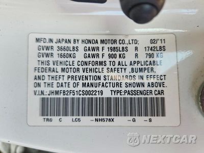 Zdjęcie 13 z 13 samochodu: 2012 HONDA CIVIC LX VIN:JHMFB2F51CS002219 - miniatura