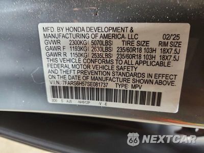 Zdjęcie 13 z 13 samochodu: 2025 HONDA CR-V SPORT VIN:7FARS6H57SE081737 - miniatura