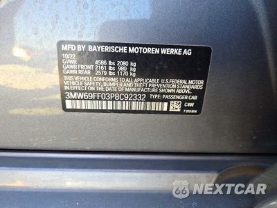 Zdjęcie 12 z 12 samochodu: 2023 BMW 330I VIN:3MW69FF03P8C92332 - miniatura