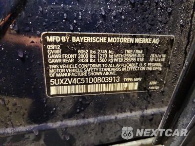 Zdjęcie 14 z 14 samochodu: 2013 BMW X5 XDRIVE35I VIN:5UXZV4C51D0B03913 - miniatura