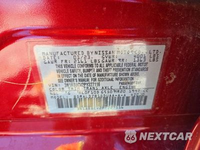 Zdjęcie 12 z 12 samochodu: 2023 NISSAN SENTRA SV VIN:3N1AB8CV2PY227116 - miniatura