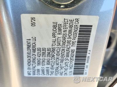 Zdjęcie 12 z 12 samochodu: 2026 HONDA ACCORD LX VIN:1HGCY1F28TA031405 - miniatura