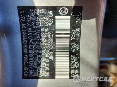Zdjęcie 13 z 13 samochodu: 2015 LEXUS ES 300H VIN:JTHBW1GG2F2095320 - miniatura