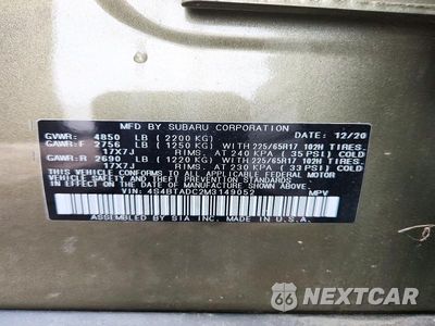 Zdjęcie 12 z 12 samochodu: 2021 SUBARU OUTBACK PREMIUM VIN:4S4BTADC2M3149052 - miniatura