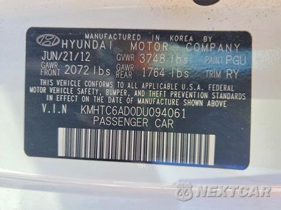 Zdjęcie 12 z 12 samochodu: 2013 HYUNDAI VELOSTER BASE VIN:KMHTC6AD0DU094061 - miniatura