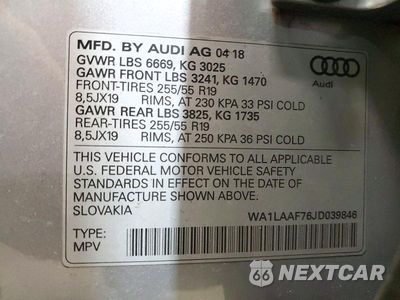 Zdjęcie 13 z 13 samochodu: 2018 AUDI Q7 PREMIUM PLUS VIN:WA1LAAF76JD039846 - miniatura