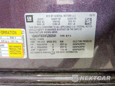Zdjęcie 13 z 13 samochodu: 2015 GMC ACADIA DENALI VIN:1GKKVTKD9FJ362041 - miniatura