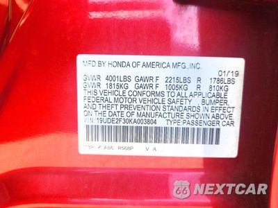 Zdjęcie 12 z 12 samochodu: 2019 ACURA ILX VIN:19UDE2F30KA003804 - miniatura
