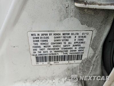 Zdjęcie 12 z 12 samochodu: 2013 HONDA FIT VIN:JHMGE8H31DC063575 - miniatura