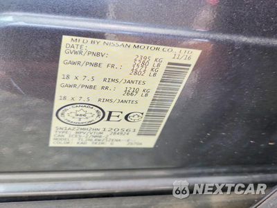 Zdjęcie 13 z 13 samochodu: 2017 NISSAN MURANO S VIN:5N1AZ2MH2HN120561 - miniatura