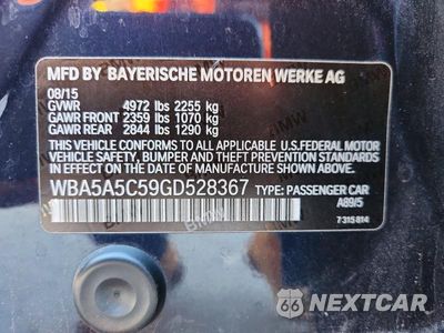 Zdjęcie 12 z 12 samochodu: 2016 BMW 528 I VIN:WBA5A5C59GD528367 - miniatura