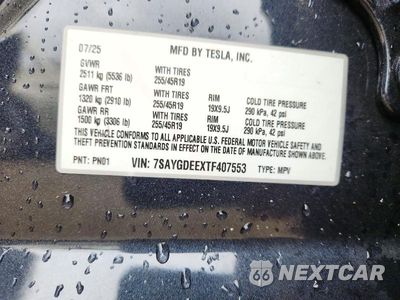 Zdjęcie 12 z 12 samochodu: 2026 TESLA MODEL Y VIN:7SAYGDEEXTF407553 - miniatura