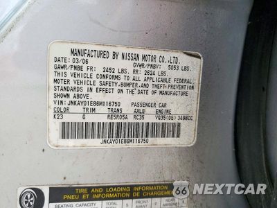 Zdjęcie 12 z 12 samochodu: 2006 INFINITI M35 BASE VIN:JNKAY01E86M116750 - miniatura
