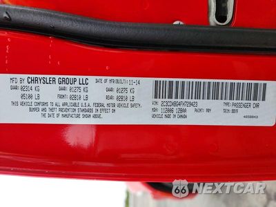 Zdjęcie 12 z 12 samochodu: 2015 DODGE CHARGER SE VIN:2C3CDXBG4FH729423 - miniatura