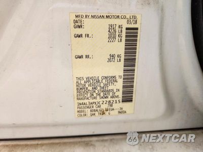 Zdjęcie 12 z 12 samochodu: 2018 NISSAN ALTIMA 2.5 S VIN:1N4AL3APXJC228215 - miniatura