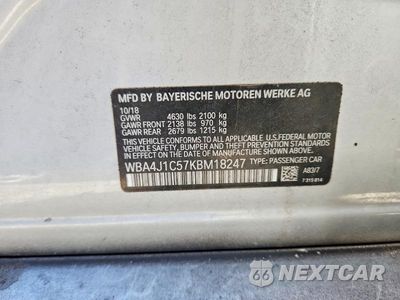 Zdjęcie 12 z 12 samochodu: 2019 BMW 430I GRAN COUPE VIN:WBA4J1C57KBM18247 - miniatura