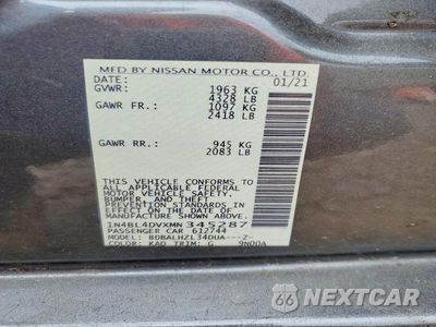 Zdjęcie 12 z 12 samochodu: 2021 NISSAN ALTIMA SV VIN:1N4BL4DVXMN345287 - miniatura