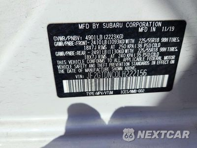 Zdjęcie 13 z 13 samochodu: 2020 SUBARU CROSSTREK LIMITED VIN:JF2GTDNC0LH222156 - miniatura