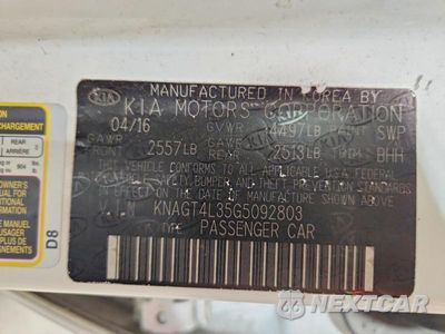 Zdjęcie 12 z 12 samochodu: 2016 KIA OPTIMA LX VIN:KNAGT4L35G5092803 - miniatura