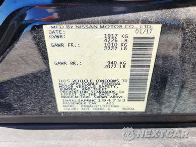 Zdjęcie 12 z 12 samochodu: 2017 NISSAN ALTIMA 2.5 S VIN:1N4AL3AP6HC194753 - miniatura
