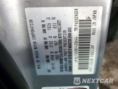 Zdjęcie 12 z 12 samochodu: 2011 MAZDA 3 I VIN:JM1BL1UG8B1408644 - miniatura