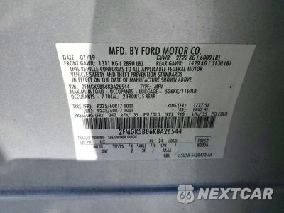 Zdjęcie 14 z 14 samochodu: 2019 FORD FLEX SE VIN:2FMGK5B86KBA26544 - miniatura