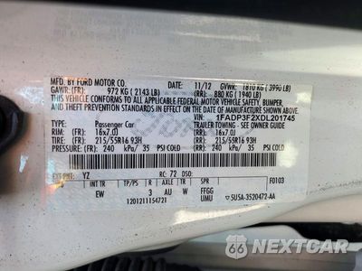Zdjęcie 13 z 13 samochodu: 2013 FORD FOCUS SE VIN:1FADP3F2XDL201745 - miniatura