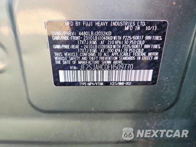 Zdjęcie 13 z 13 samochodu: 2014 SUBARU FORESTER 2.5I LIMITED VIN:JF2SJAHC0EH509770 - miniatura