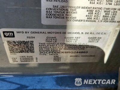 Zdjęcie 12 z 12 samochodu: 2024 CHEVROLET SILVERADO K1500 LT VIN:3GCPDDEK6RG244863 - miniatura