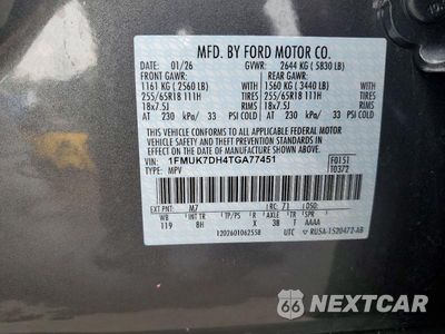 Zdjęcie 13 z 13 samochodu: 2026 FORD EXPLORER ACTIVE VIN:1FMUK7DH4TGA77451 - miniatura