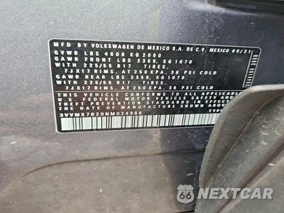 Zdjęcie 13 z 13 samochodu: 2022 VOLKSWAGEN TAOS S VIN:3VVMX7B20NM024986 - miniatura