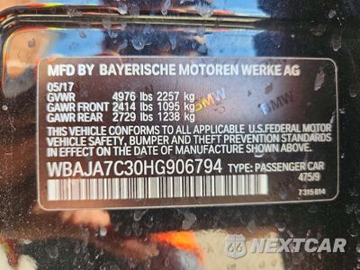 Zdjęcie 12 z 12 samochodu: 2017 BMW 530 XI VIN:WBAJA7C30HG906794 - miniatura