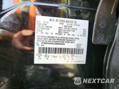 Zdjęcie 13 z 13 samochodu: 2018 FORD EDGE TITANIUM VIN:2FMPK4K93JBB42902 - miniatura