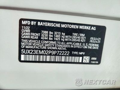 Zdjęcie 13 z 13 samochodu: 2023 BMW X7 XDRIVE40I VIN:5UX23EM02P9P72222 - miniatura
