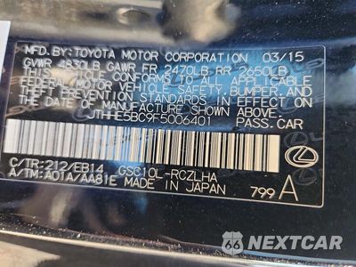 Zdjęcie 12 z 12 samochodu: 2015 LEXUS RC 350 VIN:JTHHE5BC9F5006401 - miniatura