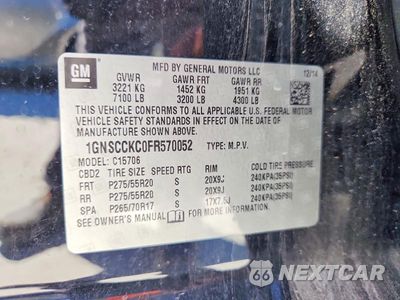 Zdjęcie 13 z 13 samochodu: 2015 CHEVROLET TAHOE C1500 LTZ VIN:1GNSCCKC0FR570052 - miniatura