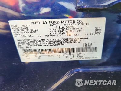 Zdjęcie 13 z 13 samochodu: 2014 FORD EDGE LIMITED VIN:2FMDK4KC6EBA57671 - miniatura