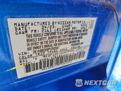 Zdjęcie 13 z 13 samochodu: 2023 NISSAN SENTRA SV VIN:3N1AB8CV9PY265541 - miniatura