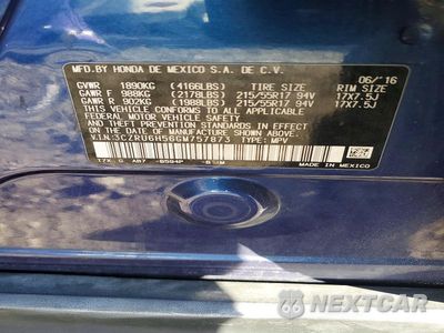 Zdjęcie 12 z 12 samochodu: 2016 HONDA HR-V EX VIN:3CZRU6H56GM757873 - miniatura