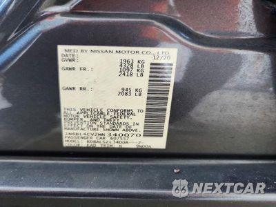 Zdjęcie 12 z 12 samochodu: 2021 NISSAN ALTIMA SR VIN:1N4BL4CV2MN340070 - miniatura