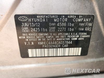 Zdjęcie 12 z 12 samochodu: 2012 HYUNDAI SONATA HYBRID VIN:KMHEC4A44CA037844 - miniatura
