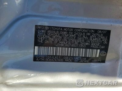 Zdjęcie 12 z 12 samochodu: 2008 LEXUS IS 350 VIN:JTHBE262185017353 - miniatura