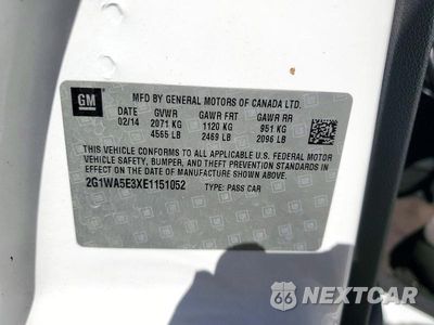 Zdjęcie 12 z 12 samochodu: 2014 CHEVROLET IMPALA LIMITED LS VIN:2G1WA5E3XE1151052 - miniatura