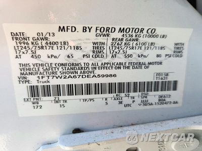 Zdjęcie 12 z 12 samochodu: 2013 FORD F250 SUPER DUTY VIN:1FT7W2A67DEA59986 - miniatura