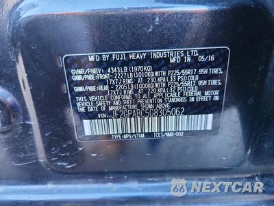 Zdjęcie 13 z 13 samochodu: 2016 SUBARU CROSSTREK PREMIUM VIN:JF2GPABC5G8305062 - miniatura